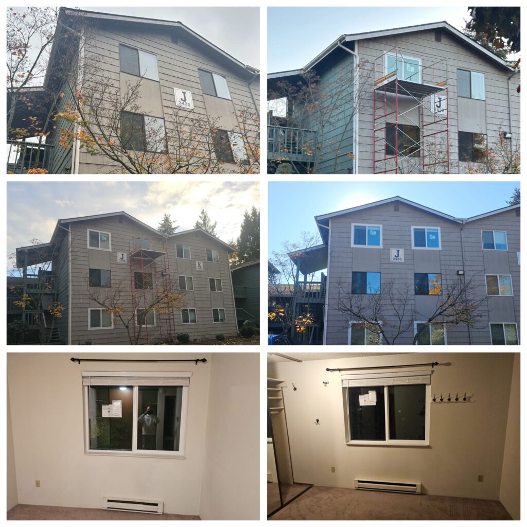 Before and after pictures of exterior